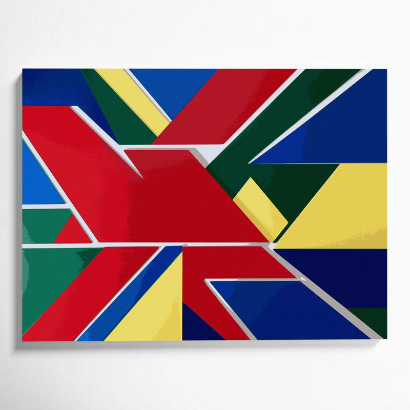 Hard Edge 59 Blue Canvas Wall Art