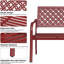 Powder Coated Steel Outdoor Bench-1200318908