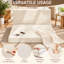 Matelas futon pliable en trois parties de 15 cm d'épaisseur avec housse amovible et lavable, fond antidérapant et poignées de transport pour les invités et les chambres d'étudiants