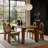 Nut-brown Oval Solid Wood Dining table