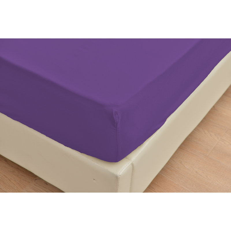  Ensemble de draps 1800 fils en rayonne de bambou, Simple TG, Violet