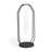 11" Black And Clear Glass And Metal Table Vase