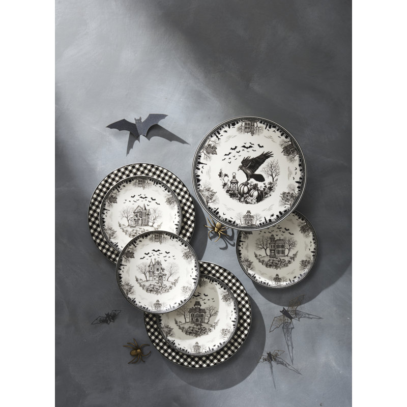 Lenox Haunted Village Cake Plate