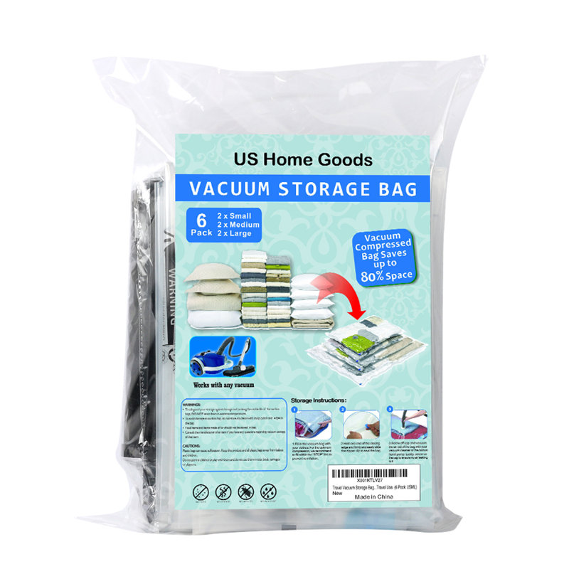 US HOME GOODS Plastic / Acrylic Vacuum Storage Bags
