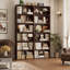 Bibliothèque standard Langner H 70,8 "x l 23,6", bibliothèque ouverte à 6 niveaux et bibliothèque, bibliothèque autoportante avec tablettes de rangement pour chambre à coucher, salon et bureau-708401501-681043036