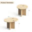Table de salle à manger extensible ronde à ovale, 35,4 po ronde / 47,2 po ovale, chêne clair ou noyer foncé, table extensible pour la petite cuisine et la salle à manger-709896849
