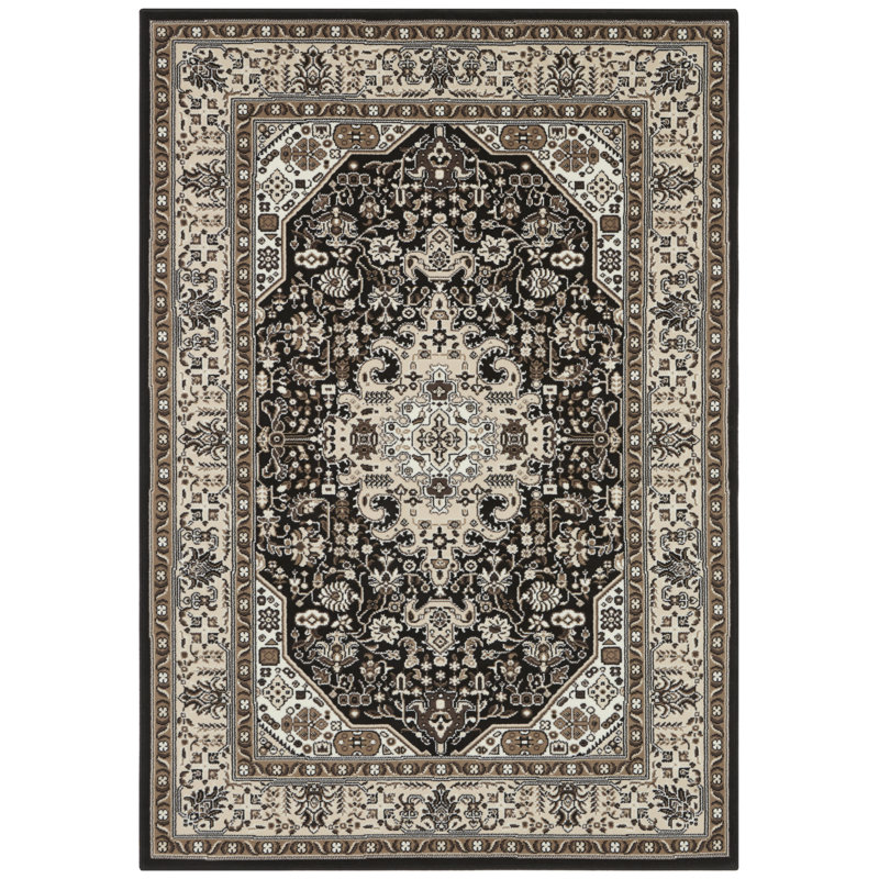 Skazar Isfahan Tufted Brown Rug, Rectangle 120 x 170cm