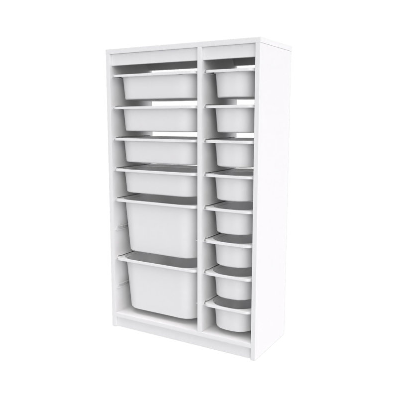 Armoire polyvalente moderne | 100% panneau de particules enduit de mélamine, épaisseur: 0,7 pouce | Comprend de nombreuses tablettes, des pieds en plastique et une conception murale | Parfait pour le bureau à domicile, le salon ou les solutions de rang