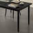 Simple Black Ash Wood Rectangular Writing Desk-2139650057