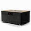 Table de feu gris foncé avec support de réservoir de propane, plateau en céramique, poids de 56,87 lb-1305465234
