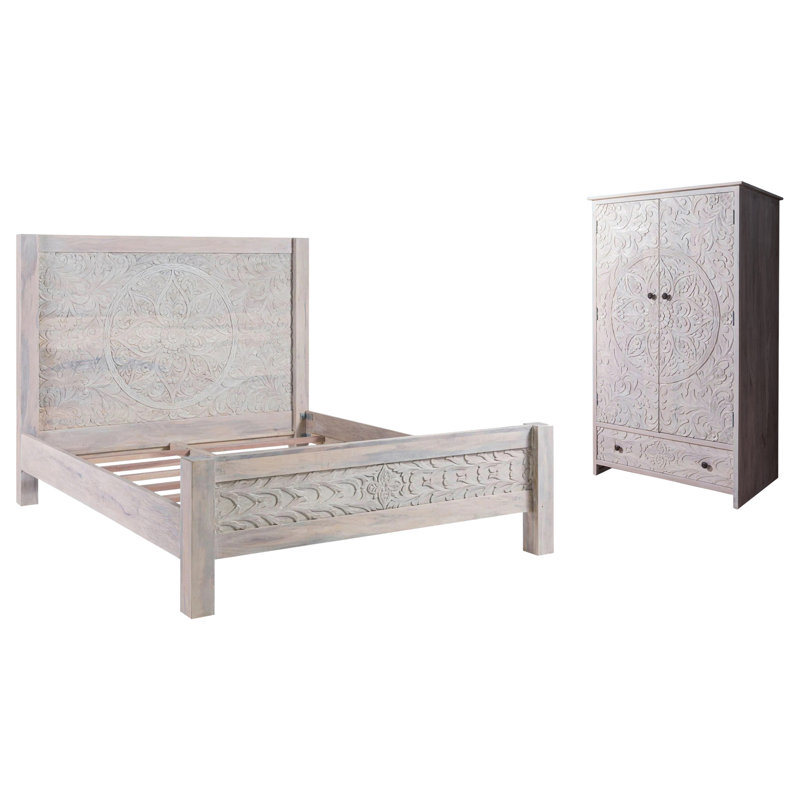 Kashmir Solid Wood Piece Bedroom Set