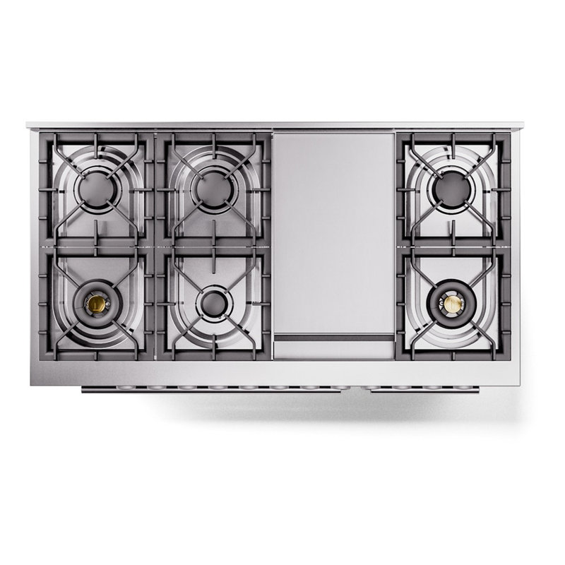ILVE Professional Plus II 48 Dual Fuel Range , Glossy Black, Natural Gas