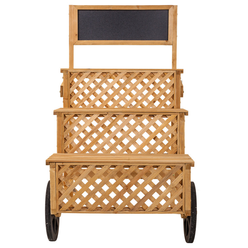 Suresnes 71cm W Manufactured Wood Merchandiser with Wheels