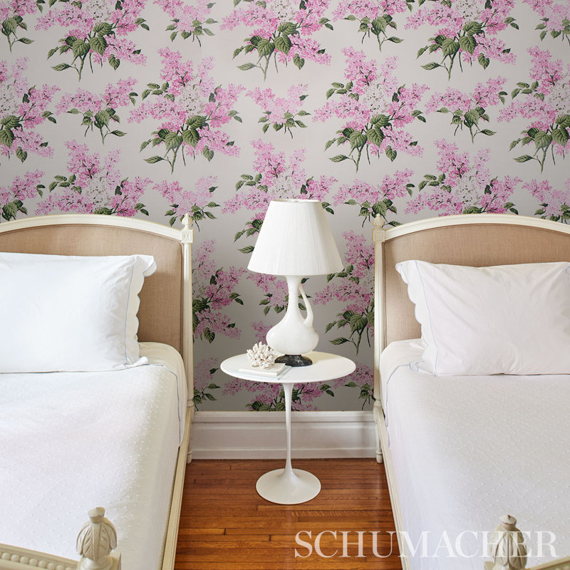 Schumacher x Johnson Hartig Proust'S Lilacs Wallpaper, Pink