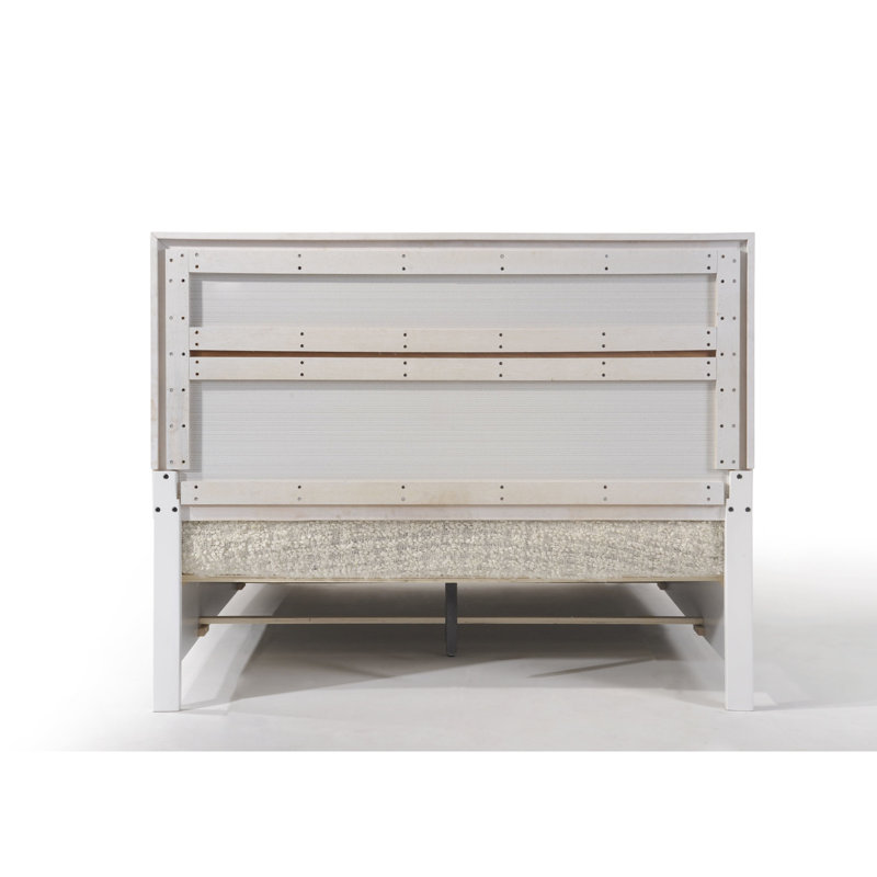 Lit de rangement blanc pour grand lit - Acrylique sans sommier 3 lattes + 5 pieds 2 tiroirs avec structure et glissière centrale en métal avec profil bas 8-10 po