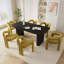 Ensemble de salle à manger à double piédestal avec chaises-1311053358-1311053359