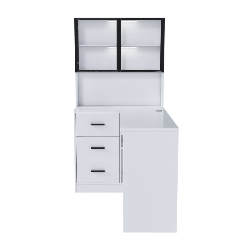 Bureau d'ordinateur avec lumières DEL intégrées