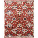 Wool Oriental Area Rug in Rust