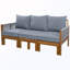 Canapé de patio convertible en bois avec coussin-153997220