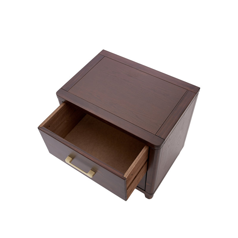 Nater 50 cm W Bedside Table, Brown