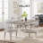 71" Rustic Rectangular Kitchen Table With X-Trestle Metal Legs-201738717