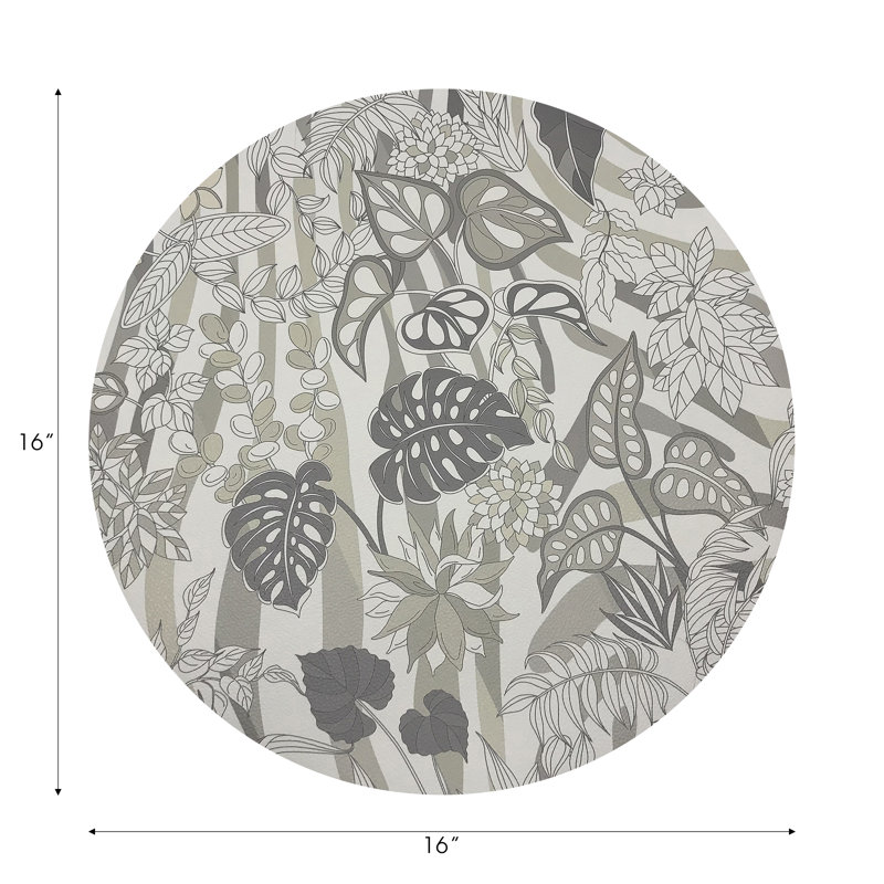 Sabi Jungle Pebble 16" Vinyl Placemat, Neutral