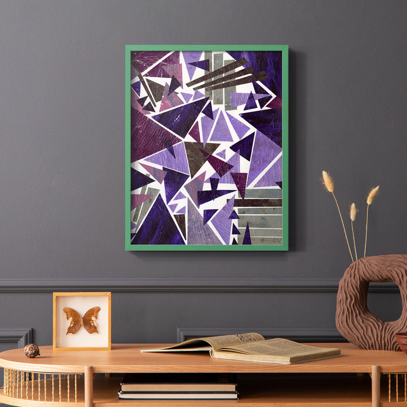 «Purple Dream II», reproduction encadrée - bois massif, Vert, H 10 po x l 8 po