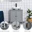 Base de meuble-lavabo gris sous le lavabo - base de meuble-lavabo compacte avec tablette réglable pour les fournitures d'hygiène et les besoins quotidiens de rangement