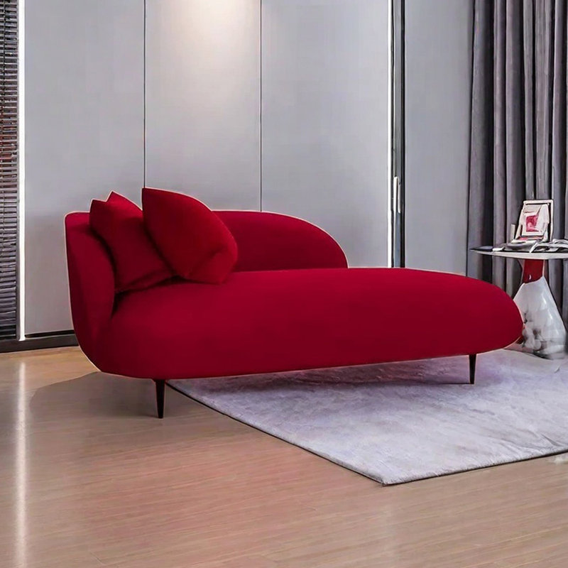 Chaises longues d'intérieur douillettes en flanelle Cozy, Orienté à gauche (vu de face)