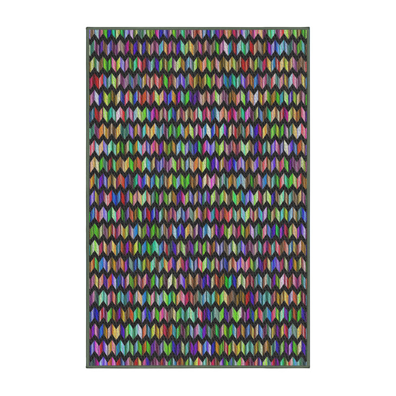 Queens Boulevard Chevron Indoor Rug, Rectangle 7' x 9'