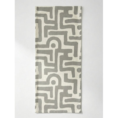 Tuscan Yellow Nomad Maze Indoor Outdoor Table Runner 14x72