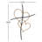 Metal Sticks Cross with Double Copper Heart Accent Hanging Wall Cross Décor