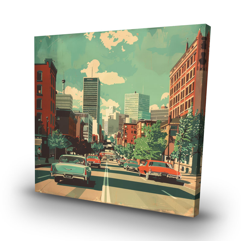 On route - 32"x32" art on canvas