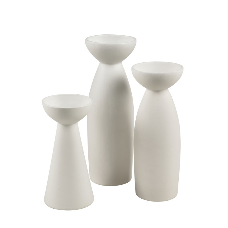 Vase Vickers - grand blanc, H 12,5 po x l 4,5 po x P 4,5 po