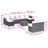 Vidaxl Garden Sofa Set Black