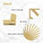 Sun Rays Burst, Black Gold Metal Wall Accent, Minimalist Modern Contemporary Home Decor-99012581-99012582