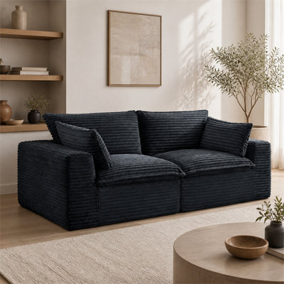 Canapé modulaire en velours côtelé 78,8 po