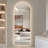 LED Full Length Wall Mirror with Symmetrical Arch Design, 3-Color Dimmable Lighting