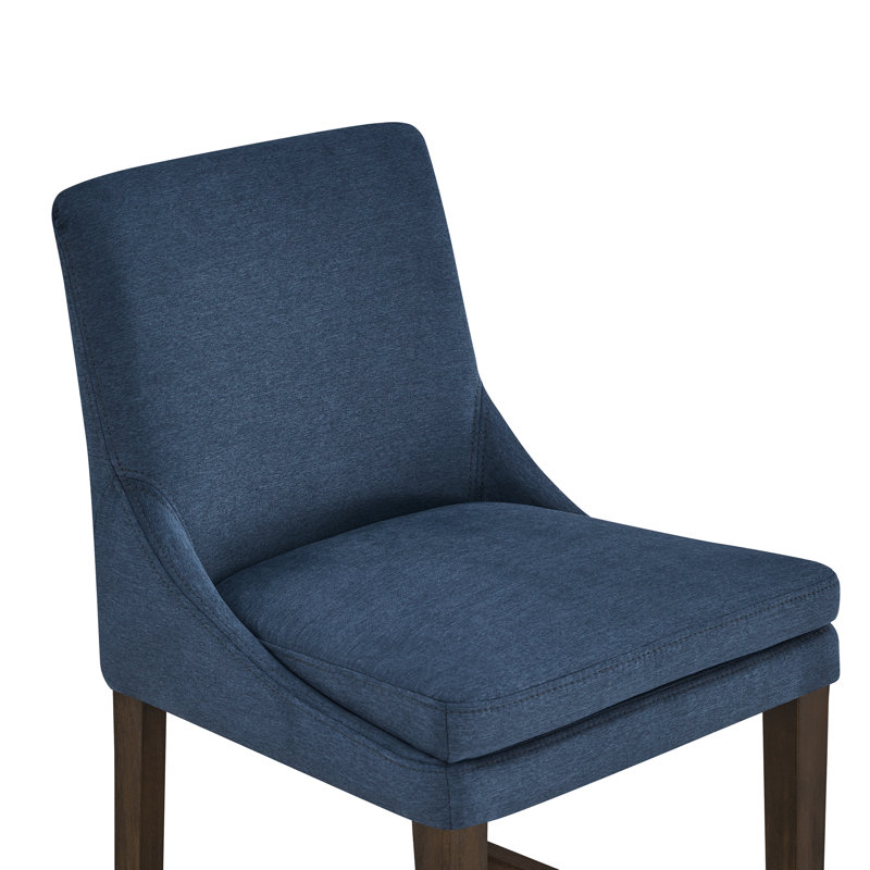 Tabouret de bar et de comptoir Niara, Cuir bleu marine, Tabouret de comptoir (siège d'une hauteur de 26 p