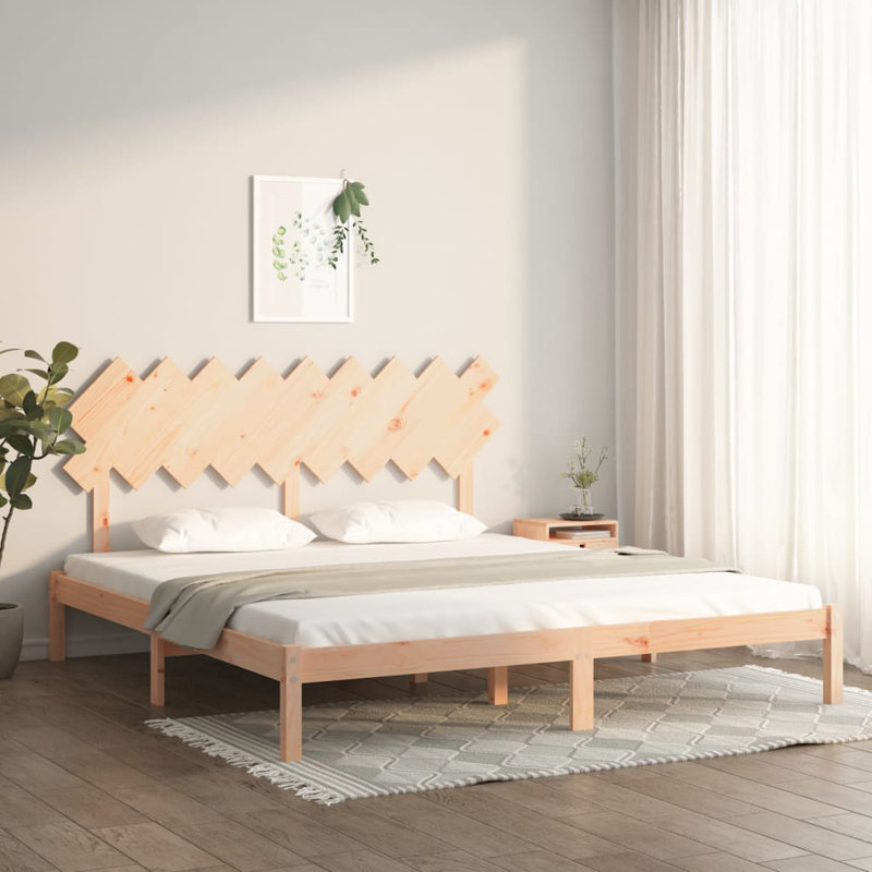 Bed Frame Solid Wood, natural, Super King (6')