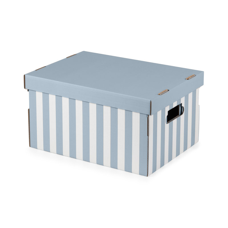 Breakwater Bay Decorative Bin, Blue