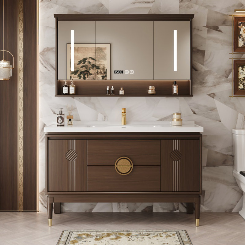Chinese-style retro bathroom Vanity