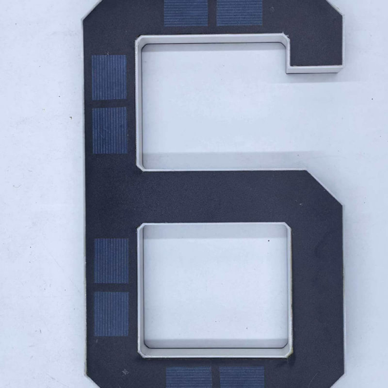 Solar-powered Digital Doorplate Waterproof LED Address Number Sign