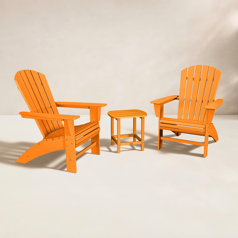 Ensemble Adirondack 3 pièces Nautical, Tangerine