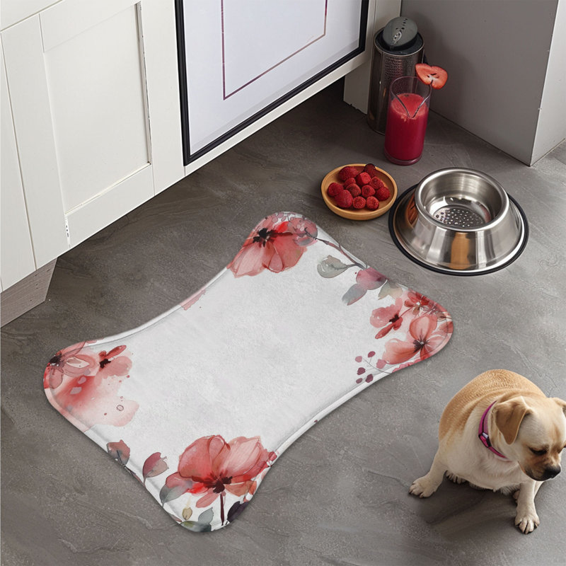 Tapis d'alimentation en forme d'os 1 pièce Gentle Flower Designs