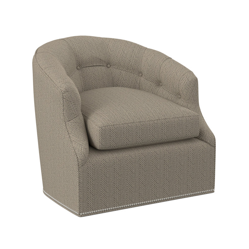 Chaise pivotante Calvert, Petit étain, Neige Polly