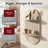  Grey Boho Arched Carved Modular Lunar Ledges 2-Tier Floating Wall Shelf-428087741