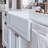 Whitehaus 33” Reversible Single Bowl Fireclay Kitchen Sink: Shaker Panel, Beveled Front Apron-41290604