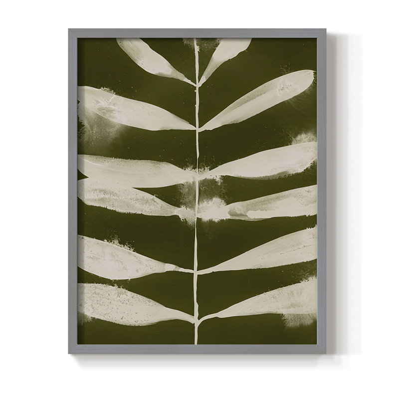 «Organic Bloom VI», reproduction encadrée - bois massif, Gris, H 15 po x l 12 po