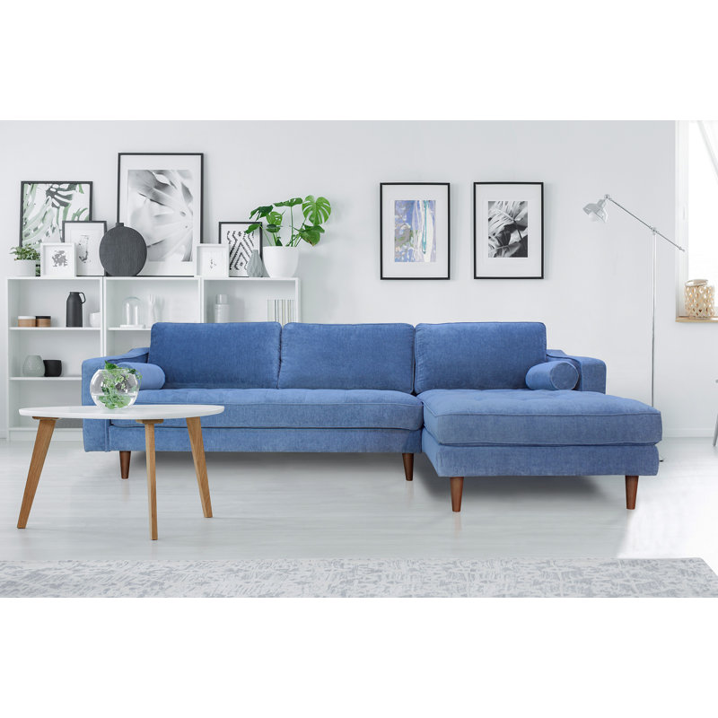 Canapé modulaire Anderson RAF - Bleu denim, Orienté à droite, Bleu